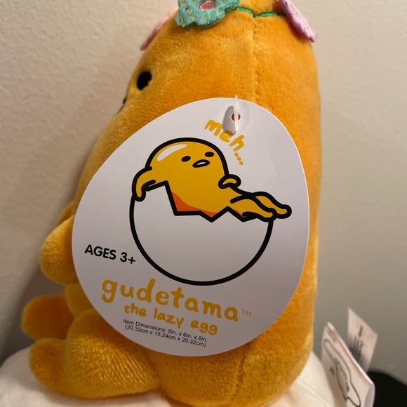 Sanrio Gudetama the Lazy Egg Plush 8” - Picture 4 of 6